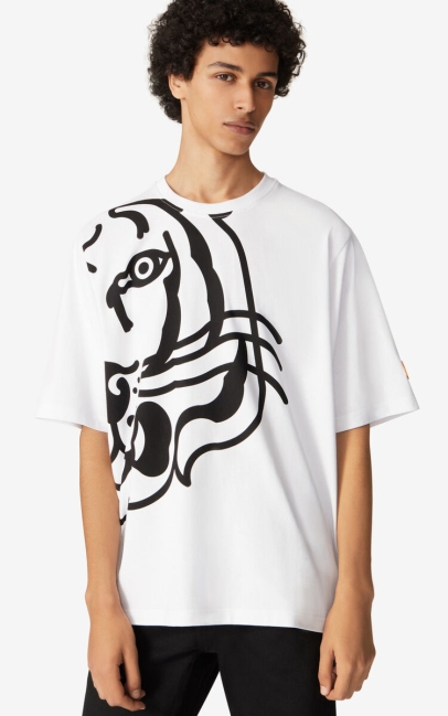 Kenzo Men K-tiger Oversized T-shirt White